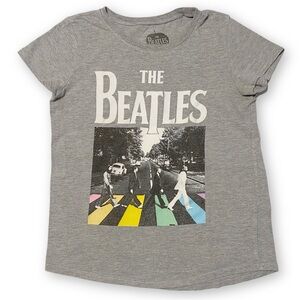 The Beatles Girls M 10/12 Heather Gray Abbey Road Graphic Short Sleeve T-Shirt
